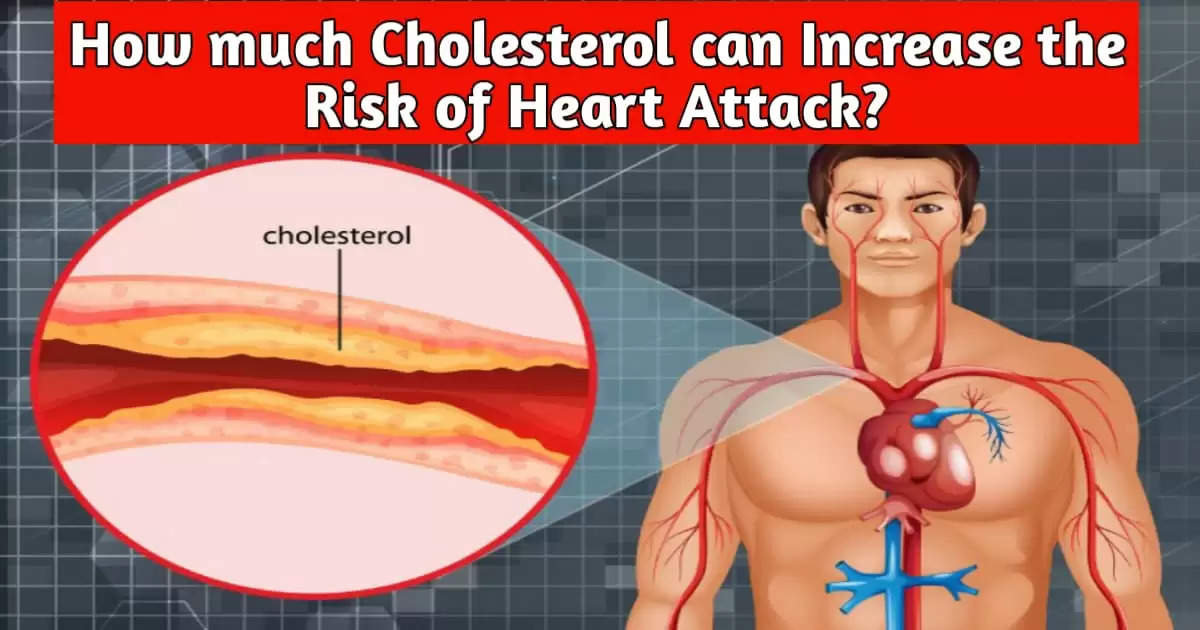 How much cholesterol can increase the risk of heart attack?